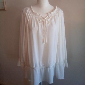 Chico's , Peasant Top, Ecru, Chico's size 3 / large